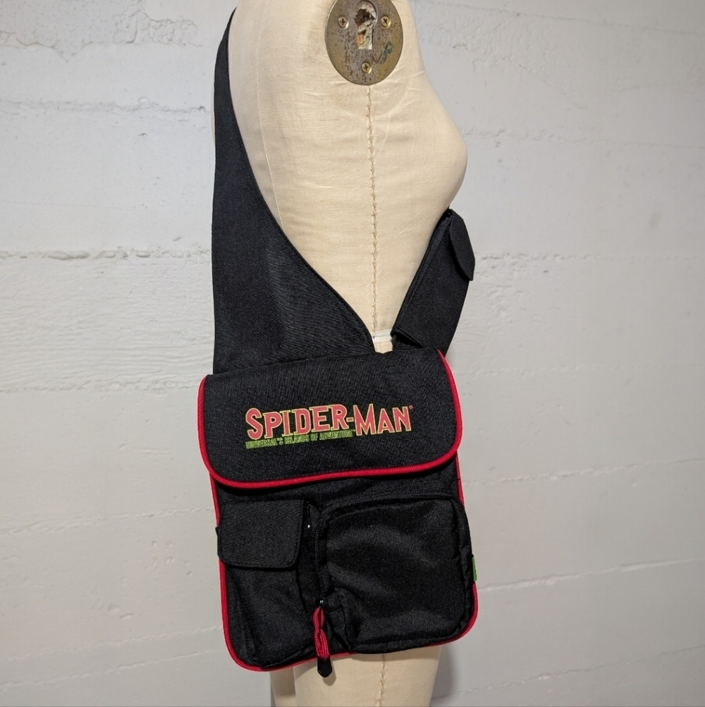 Spiderman Black Messenger Bag with Red Trim